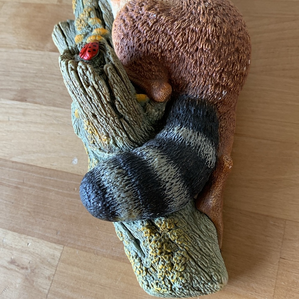 Vintage Bossons Chalkware Raccoon on Tree Limb - Picture 5 of 11